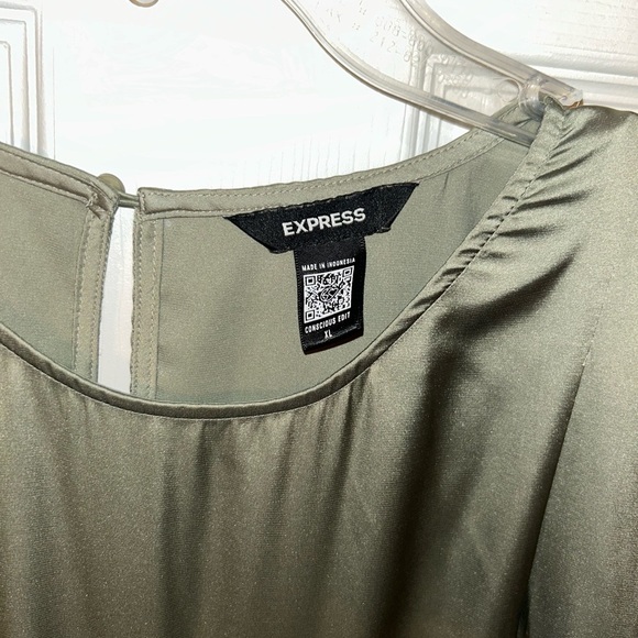 Express Olive Green Women's Top XL - Picture 2 of 3